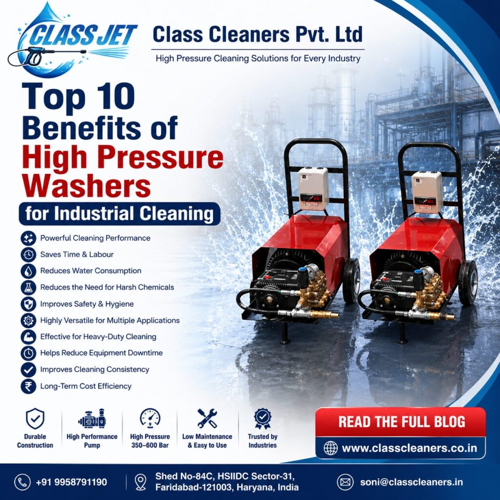 Top 10 Benefits of High Pressure Washers for Industrial Cleaning