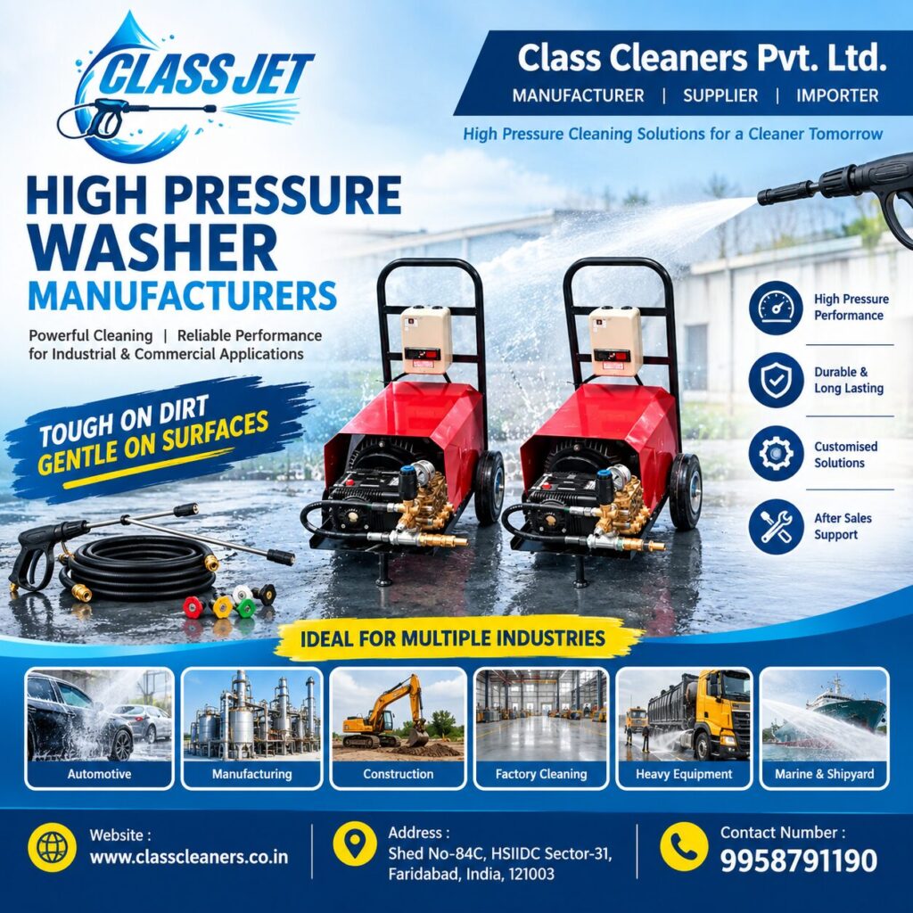 High Pressure Washer Manufacturers: Choosing the Right Manufacturer in India